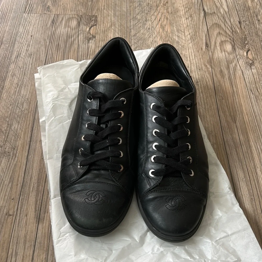 CHANEL UNIFORMブラック フラットシューズ 36 CHANEL Uniform Calfskin